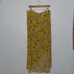 Yellow floral skirt